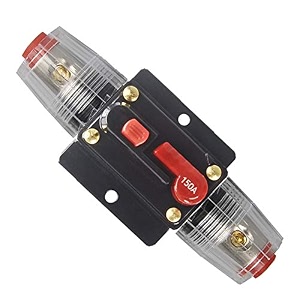 100a150a audio circuit breaker auto car stereo inline fuse holders inverter manual reset 12v-24v dc for automotive marine boat audio system protection 150a