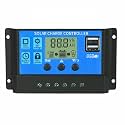 100A Solar Charge Controller 12V/24V: Solar Panel Regulator with Adjustable LCD Display Dual USB Port Timer Setting PWM Auto Parameter