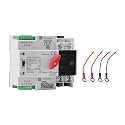 100Amp AC110V Automatic/Manual Transfer Switch 2P 50/60Hz, 2POLE 100A Mini ATS Solar Auto Dual Power Switch for Home Generator, Din Rail Mounted Cn Automatic Changeover Fast Transfe for Rv, Lv Power