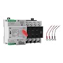 100Amp AC220V Automatic/Manual Transfer Switch 4P 50/60Hz, 4POLE 100A Mini ATS Solar Auto Dual Power Switch W2R for Home Generator, Din Rail Mount Cn Automatic Changeover Fast Transfe for,Rv,Lv Power