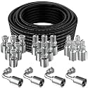 100Ft 1/2 Hydraulic Hose with 20Pcs 1/2" NPTF Male &amp; 1/2inch JIC 37° Female &amp; Male &amp; Female 90° Elbow Hydraulic Hose Fittings W.P.40MPa / 5800PSI