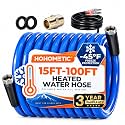 100FT Heated Water Hose for RV, -45°F Freeze Protection Drinking Water Safe