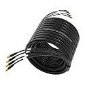 100FT 4-in-1 SMA Male to Female Upgraded Quad-200 Cable Low Loss | Quad200 SMA Male to SMA Female Cable Ultra Low Loss for 5G/LTE Cellular Routers, WiFi Antennas, GPS– Better Than Quad195