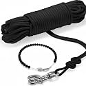 100Ft Flag Pole Rope Repair Kit, Polyester Halyard & 316 Ss Snap Hooks