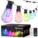 100FT RGB+IC Outdoor String Lights,Chasing DreamColor LED Patio Lights