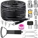 100FT Sewer Jetter Kit for Pressure Washer, 5800PSI Drain Cleaner Hose