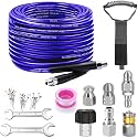 100FT Sewer Jetter Kit for Pressure Washer, 5800PSI Drain Cleaner Hose