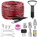 100FT Sewer Jetter Kit for Pressure Washer, 5800PSI Drain Cleaner Hose