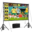 100inch Projector Screen and Stand,Outdoor and Indoor Projection Screen,16:9 4K HD Rear Front Movie Screen Portable with Carry Bag Wrinkle-Free Design for Home Theater 100inch