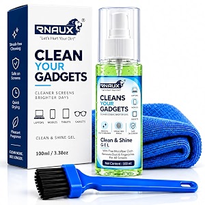 100ml premium laptop pc camera cleaning gel spray kit with premium microfiber green apple