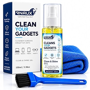 100ml premium laptop pc camera lens cleaning gel spray with premium microfiber lemon grass