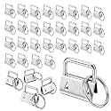 100Pcs 1 Inch Key Fob Hardware Set with Split Key Rings