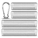 100pcs 3.15 inch 304 Stainless Steel Carabiner Clip Hooks Spring Snap