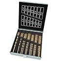 100Pcs(3/64"-3/8") Cobalt Drill Bit Set M35 HSS Jobber Length