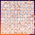 100PCS 3 Inch Halloween Stencils for Painting, Reusable Stencil Templates with Pumpkin Ghost Bat Witch Spider Designs for Wood, Wall, Canvas, Cards, DIY Holiday Crafts