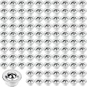 100PCS 5/8" Roller Ball Transfer Bearings, CY-15H Carbon Steel Ball Bearings Rollers, Ball Transfer Bearing Casters Universal for Conveyor, Transmission, Roller Stand, Load Capacity 44lbs