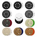 100PCS 5 Inch Sanding Discs Hook &amp; Loop Sandpaper 400/600/800/1000/1500/2000/3000/5000/7000/10000 Grit Orbital Wet Dry Sandpaper with 2PCS Interface Pads for Automotive Wood Metal Polishing