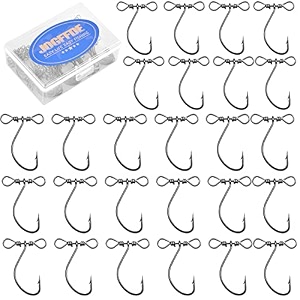 100pcsbox drop shot fishing hooks in-line drop shot rig high carbon steel worm hooks for carp bass perch catfish