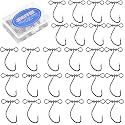 100pcs/Box Drop Shot Fishing Hooks in-line Drop Shot Rig High Carbon Steel Worm Hooks for Carp Bass Perch Catfish