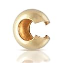 100pcs 18K Yellow Gold Plated Crimp Bead Knot Covers 3mm/0.12 inch End Cap