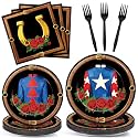 100Pcs Derby Day Party Plates Horse Racing Party Supplies Race Days Jockey Attire Disposable Tableware Set Racing Horse Roses Dinnerware for Derby Day Celebrations Parties Supplies Serves 25