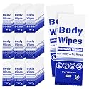 100Pcs Disposable Body Wipes, 7.8 x 9.8 inch Bath Wipe in Bulk (Blue)