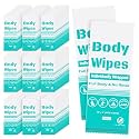100Pcs Disposable Body Wipes, 7.8 x 9.8 inch Bath Wipe in Bulk (Light Blue)