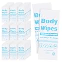 100Pcs Disposable Body Wipes, 7.8 x 9.8 inch Bath Wipe in Bulk (White)