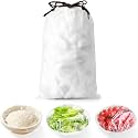 100pcs Disposable Stretch Food Covers for Bowls and Plates – Clear Elastic Wrap,Quick Covering, Prevents Dust & Fridge Smells,Perfect for Home Cooking,BBQs and Camping.（1 group）