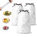 100pcs Disposable Stretch Food Covers for Bowls and Plates – Thick PE,Strong Elastic Seal, Blocks Odors & Spills,Fits Various Sizes,for Fridge,Picnics,Parties & Daily Meals.（3 group）