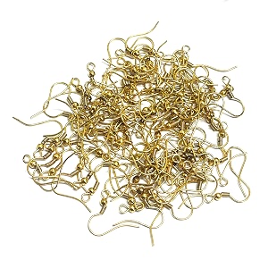 100pcs earring hooks for jewelry making  fish hook ear wires in silver bronze rose gold black  diy earring making kit for women 50 pairs gold