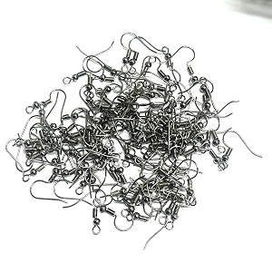 100pcs earring hooks for jewelry making  fish hook ear wires in gold silver bronze rose gold black  diy earring making kit for women crafters amp beginners  50 pairs black