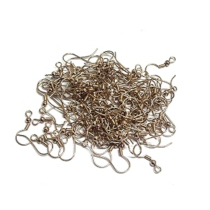 100pcs earring hooks for jewelry making  fish hook ear wires in silver bronze rose gold black  diy earring making kit for women 50 pairs rose gold