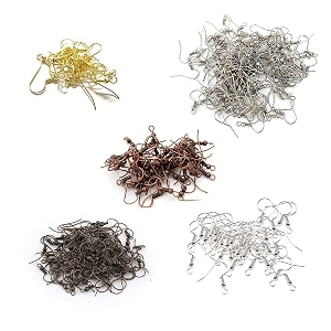 100pcs earring hooks for jewelry making  fish hook ear wires in gold silver bronze rose gold black  diy earring making kit for women crafters amp beginners  50 pairs assort