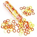 100PCS Hair Ties for Women And Kids, Seamless Thick Hair Bands, Elastic Baby Hair Ties No Damage Ponytail Holder, Cotton Toddler Hair Tie, No Crease Small Hair Tie For Toddler Girls (Orange)