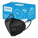 100PCS KN95 Black Face Masks,5-Ply Breathable Cup Dust Masks for Adult