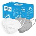 100PCS KN95 Face Masks,5-Ply Breathable Cup Dust Masks(White,Grey)
