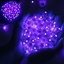 100pcs Mini Led Lights - Round, Long Standby Time Ball Light Paper Lantern Balloons for Birthday Party, Christmas, Halloween Decoration Purple