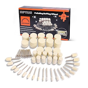 100pcs polishing buffing wheel for dremel polishing kit polishing wheel for dremel tool accessories with 1834 shank for dremel buffing wheels