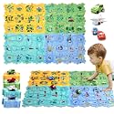 100PCS Puzzle Racer Kids Car Track Set Puzzle Racer Car Track Set with Roadmap Puzzle Track Car Play Set Toy for Kids 3-8 Years Old - 4 Style