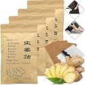 100pcs Self-Heating Ginger Patch for Lymph, Promote Blood Circulation, Pain Relief for Shoulder, Neck, Waist, Back, Hand, Foot, Knee & Joint, Stomach Bloating, Hot Compress Pad (12 * 8cm)