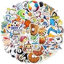 100PCS Sports Stickers, Vinyl Non-Repeating Sports Decales for Water Bottle