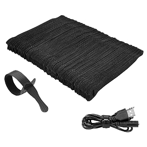 100Pk Reusable Cable Ties Cable Straps Trilancer
