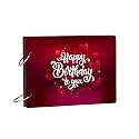100 Yellow Gift Of Memories: Birthday Photo Album Scrapbook For Loved Ones| 40 A5 Pages | Size : 15.2 Cm X 21.5 Cm |Red Hearts