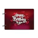 100Yellow Gift of Memories: Birthday Photo Album scrapbook for Loved Ones| 40 A4 pages | Size : 21 cm x 29.5 cm |Red Hearts, Large