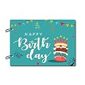 100Yellow Joyful Celebrations: Scrapbook Photo Album For Birthday Memories| 40 A4 Pages | Size : 21 Cm X 29.5 Cm |Teal, Green, Large