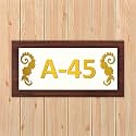 100yellow® Personalized Name Plate With Designer Acrylic Letters For Door| House/Appt./Bunglow|Wooden |6.25x12.6 Inches|Brown/White/Golden