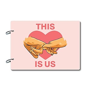 100 yellow this is us love photo album scrpabook for capturing memories  40 a4 pages  size  21 cm x 295 cm pink