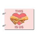 100 Yellow This Is Us Love Photo Album Scrpabook For Capturing Memories | 40 A4 Pages | Size : 21 Cm X 29.5 Cm |Pink