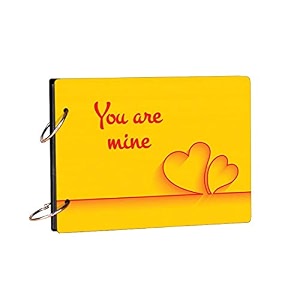 100 yellow your are mine  love photo albums gift friend - thoughtful scrapbook present 40 a5 pages  size  152 cm x 215 cm yellow